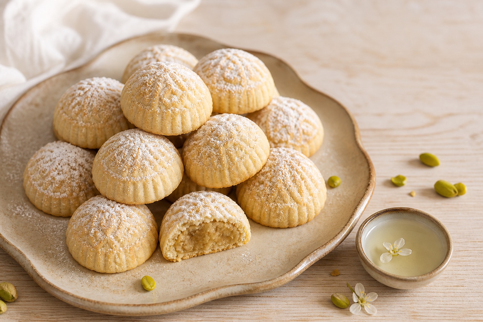 Maamoul fondants à l’halva et à la fleur d’oranger