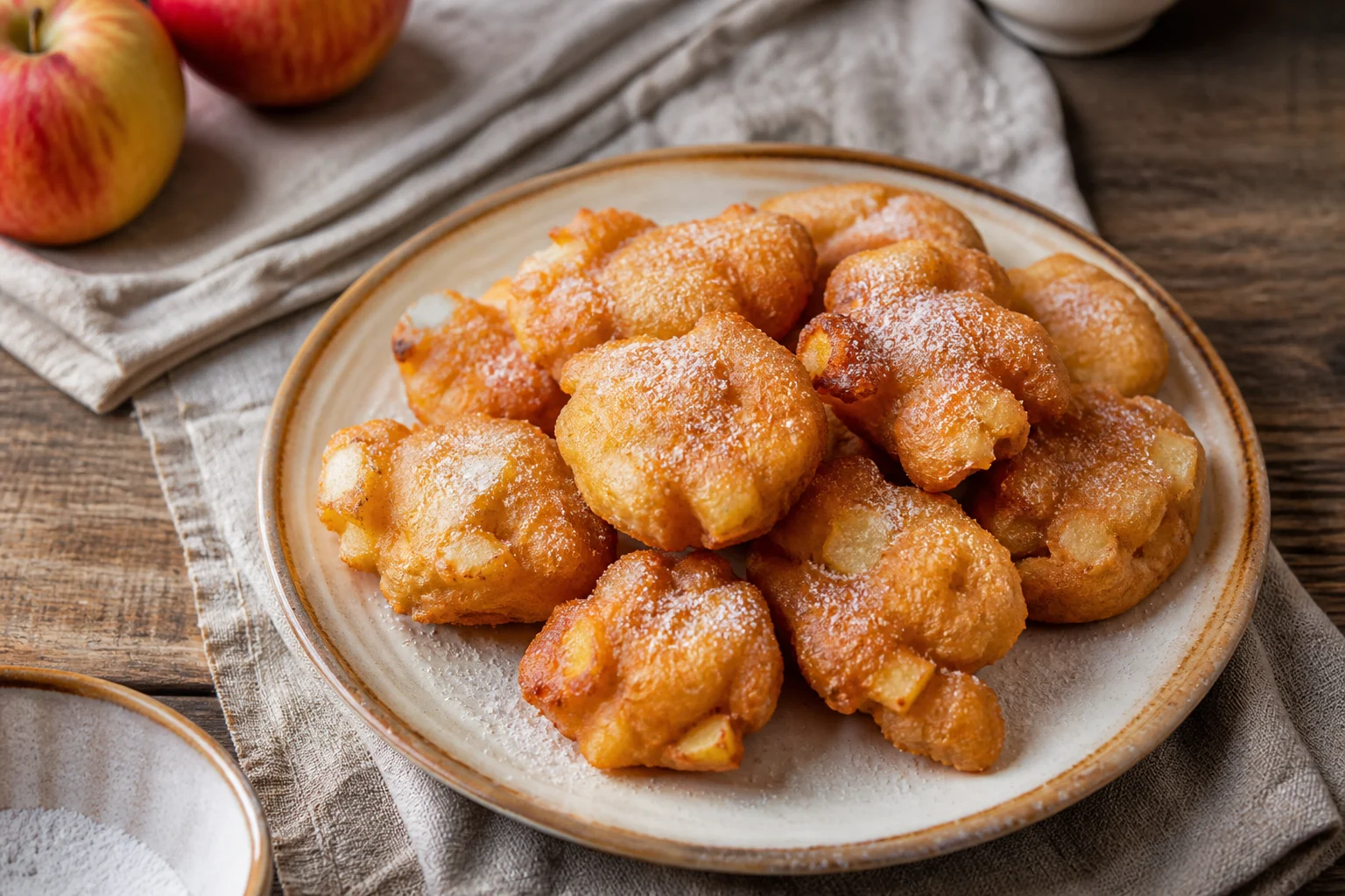 Frittelle italiennes aux pommes et farine d’orge