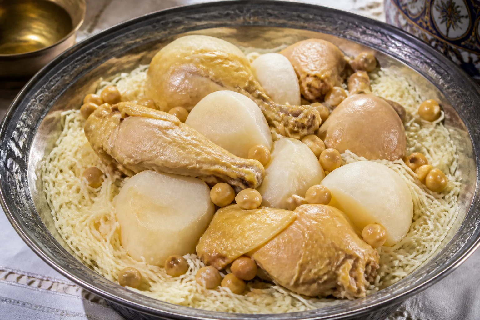 Rechta algérienne au poulet et aux navets